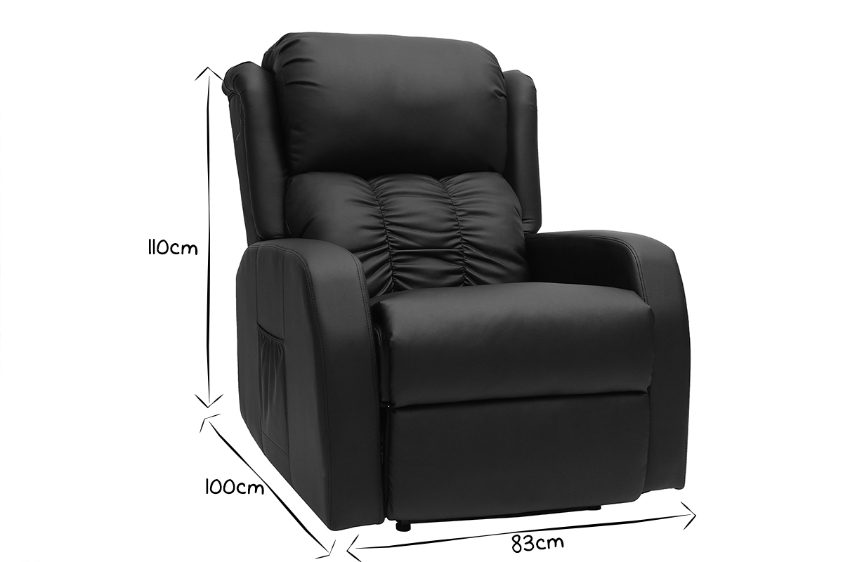 Relaxsessel elektrisch mit Massagefunktion GALLER Schwarz
