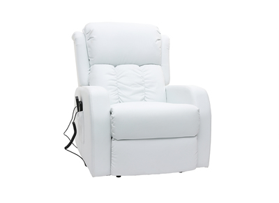 Relaxsessel elektrisch mit Massagefunktion GALLER Weiß - Relaxsessel elektrisch mit Massagefunktion GALLER Weiß