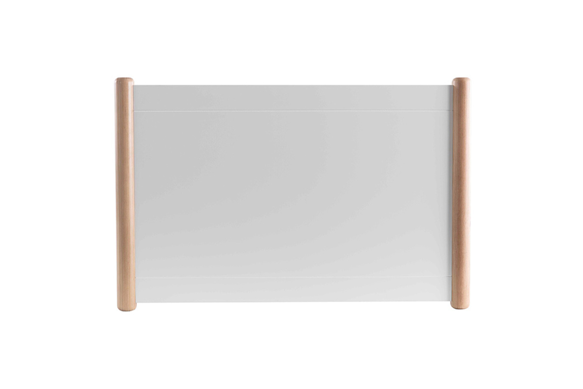 Rollbett wei und Holz 90 cm SIAMOI