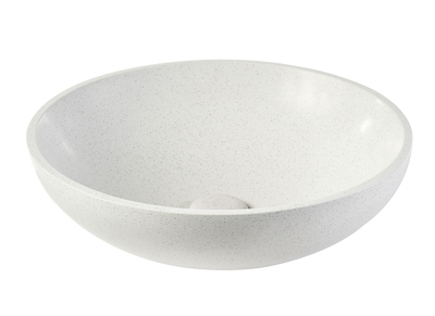 Runde Terrazzo-Waschschale grau D40 cm LAORA