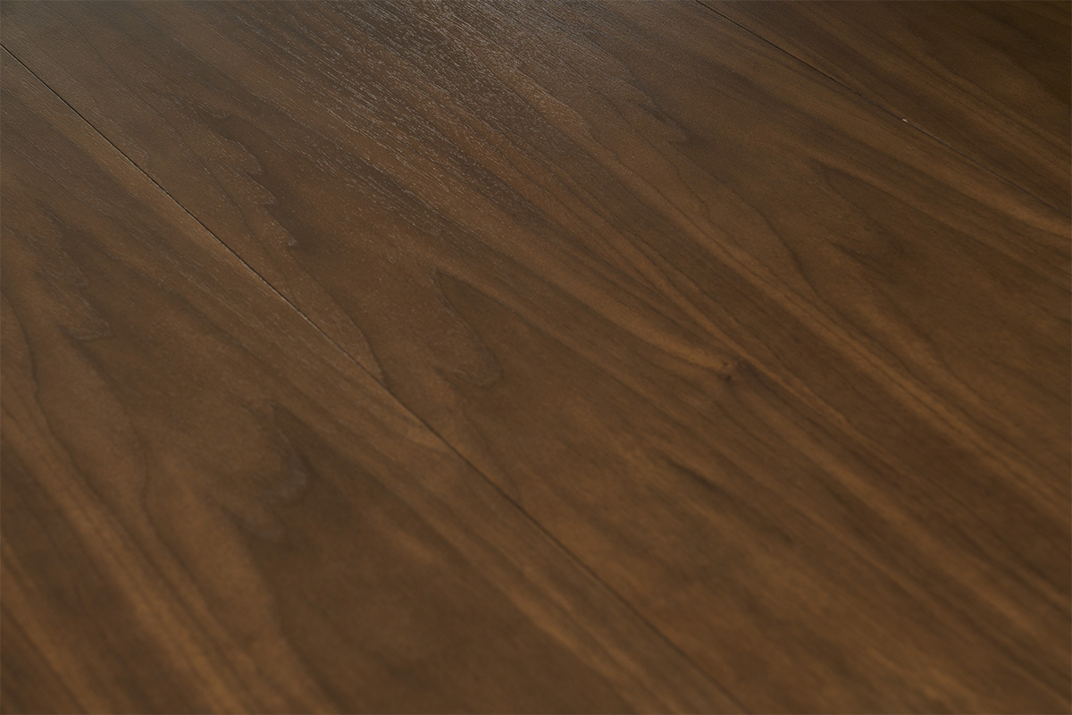 Runder ausziehbarer Esstisch in Walnussfinish L120-150 cm LEENA