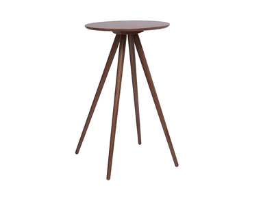 Runder Bartisch aus dunklem Walnussholz L60 cm NORDECO