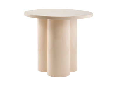 Runder Couchtisch aus emailliertem Metall in Beige D59 cm AMINA
