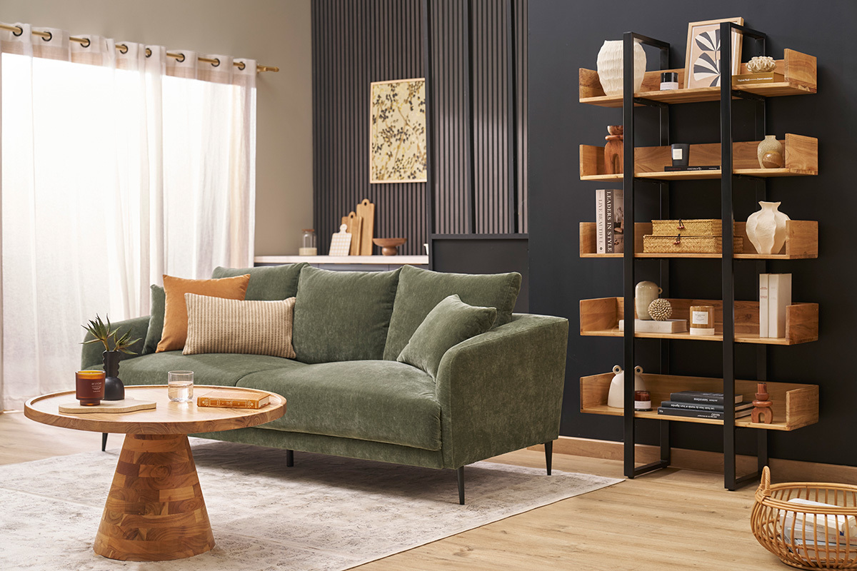 Runder Couchtisch aus Massivholz D80 MATERA