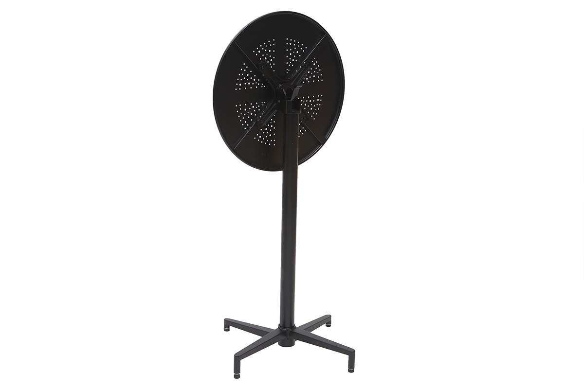 Runder hoher Klapptisch aus schwarzem Metall DOTS