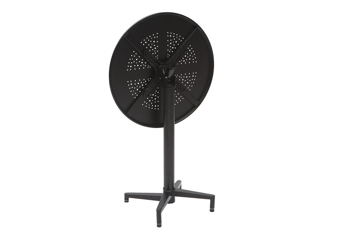 Runder Klapptisch aus schwarzem Metall D60 DOTS