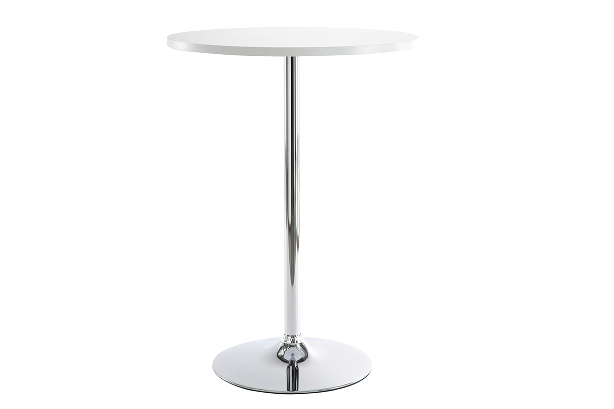Runder weisser Bartisch James