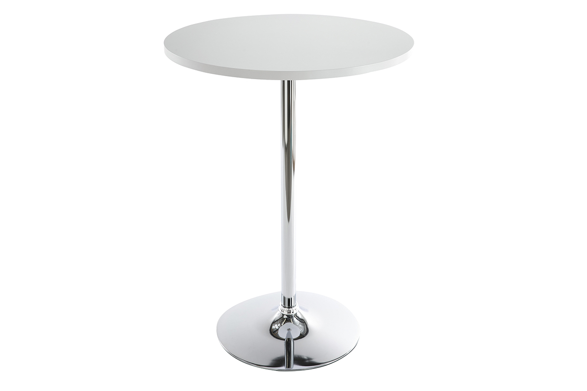 Runder weisser Bartisch James