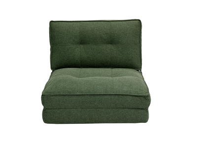 Sally Einzel-Schlafsessel aus khakigrünem Stoff