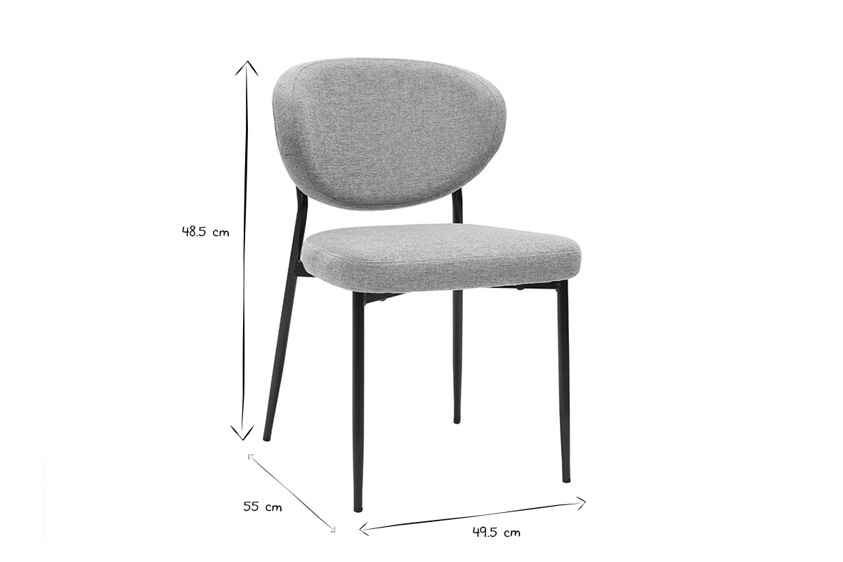 Samt Sthle in texturiertem Cladon und schwarzem Metall (Set von 2) BREKA