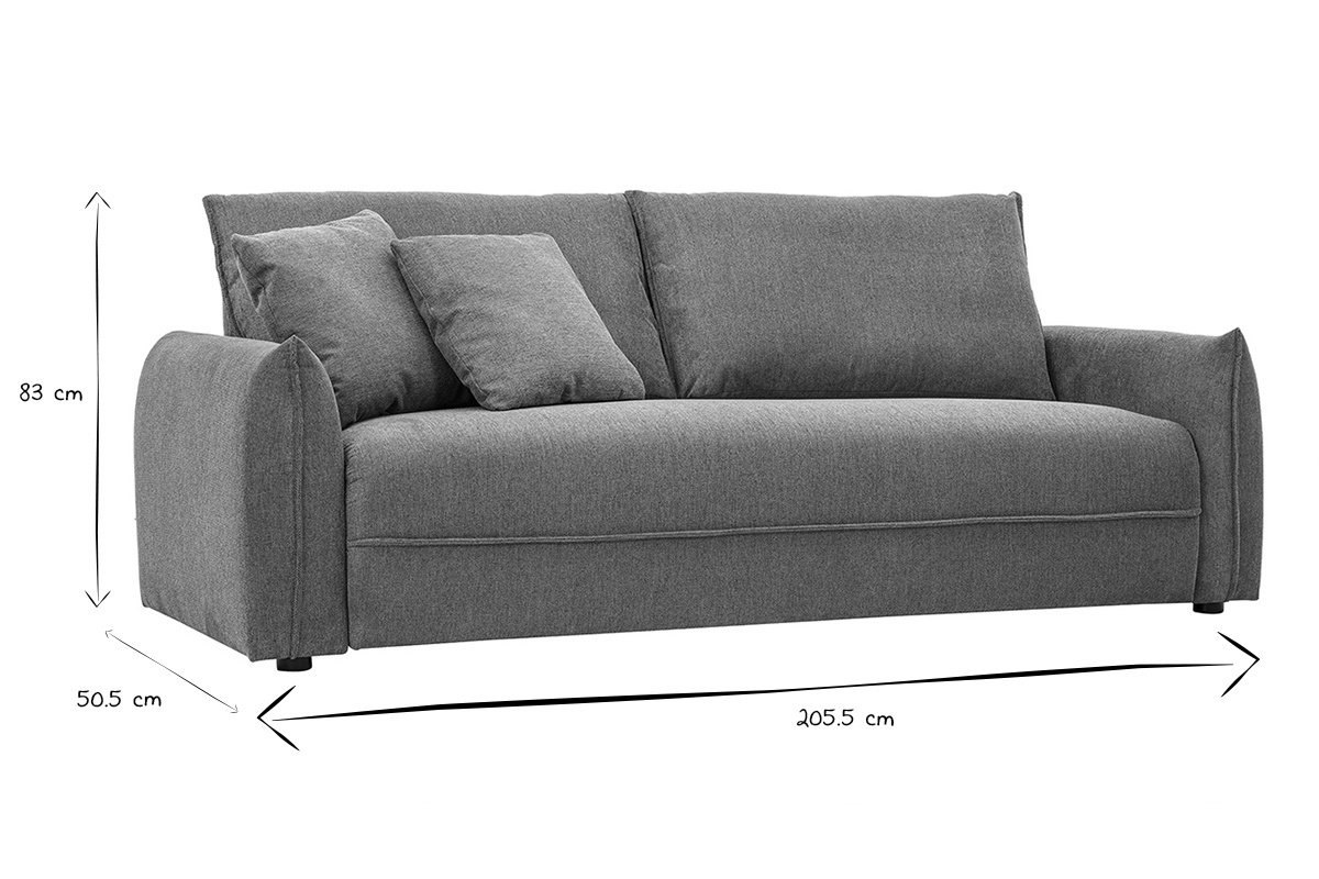 Samtiger Textur-Effekt 3-Sitzer Sofa in gebrannter Erde PIO