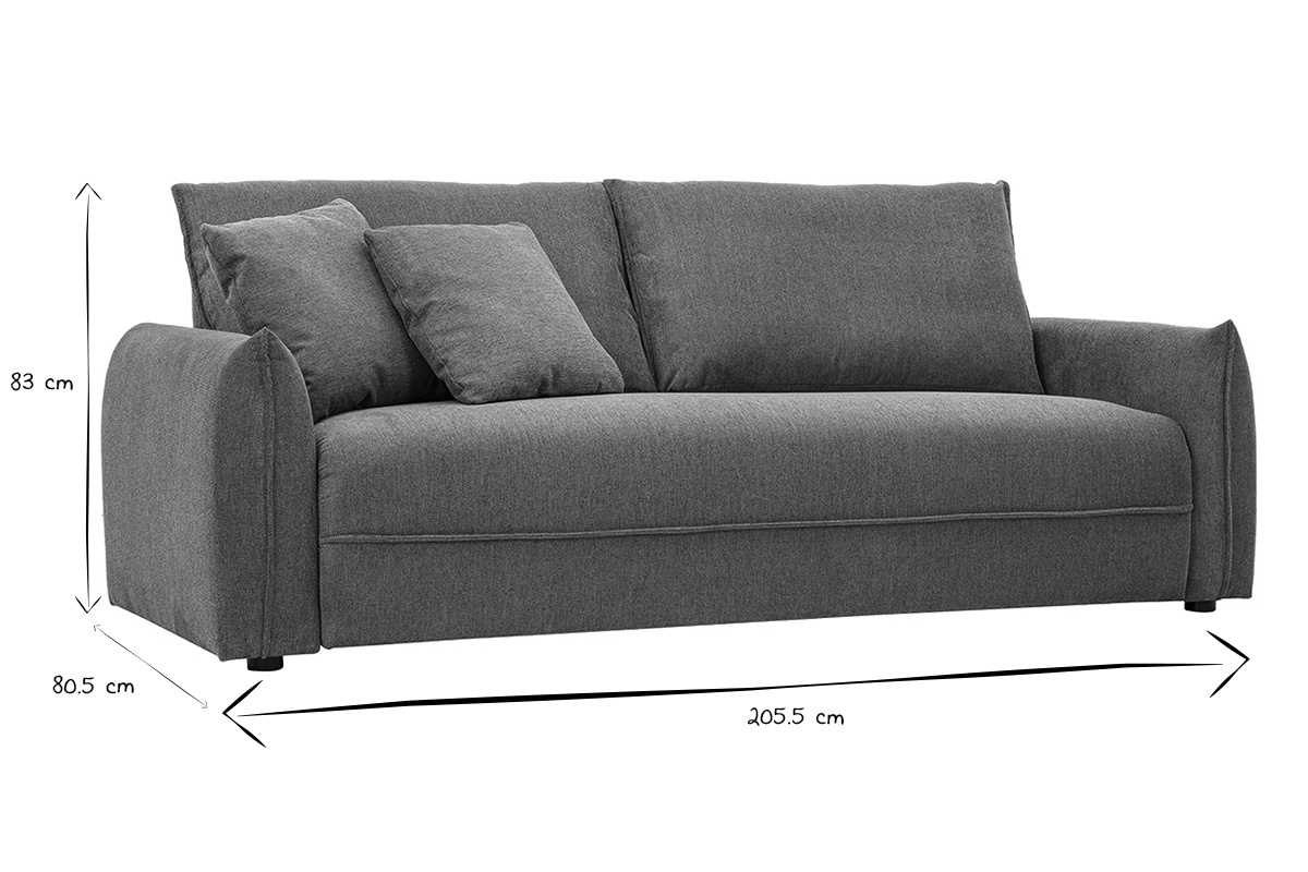 Samtiger Textur-Effekt 3-Sitzer Sofa in gebrannter Erde PIO