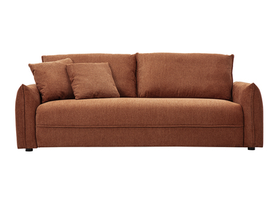 Samtiger Textur-Effekt 3-Sitzer Sofa in gebrannter Erde PIO