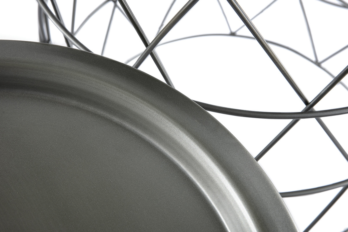 Satztische Couchtische mit herausnehmbaren Platten aus Stahl Schwarz (3er-Set) TREKEN