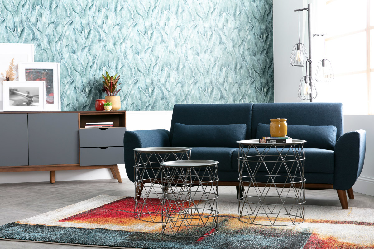 Satztische Couchtische mit herausnehmbaren Platten aus Stahl Schwarz (3er-Set) TREKEN