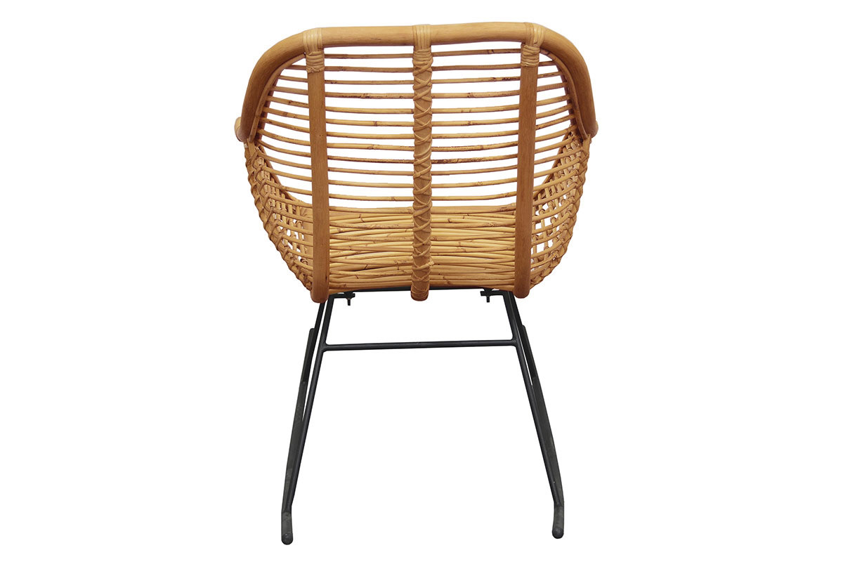 Schaukelstuhl aus Rattan naturfarben MALACCA