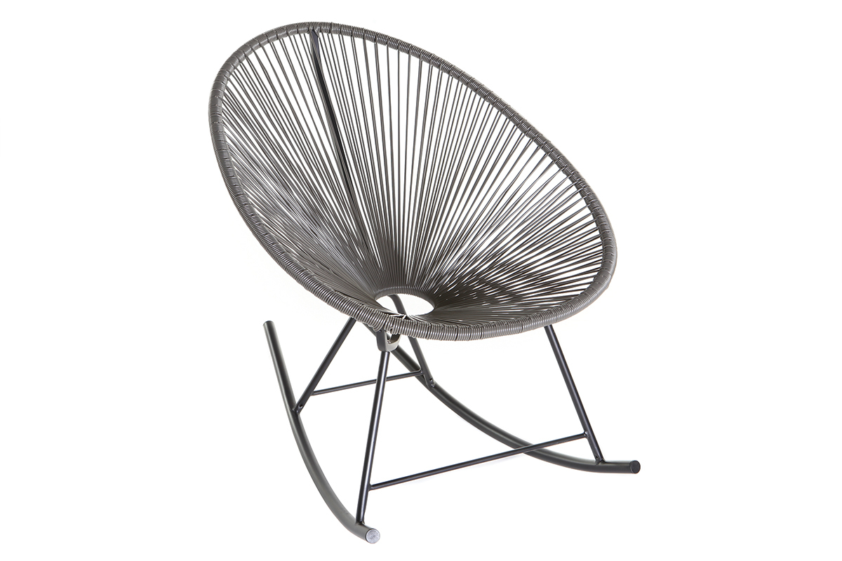 Schaukelstuhl aus Resindr�hten Grau BELLAVISTA