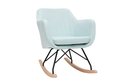 Schaukelstuhl skandinavisch Stoff Minzgr&uuml;n ALEYNA