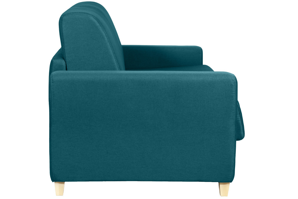 Schlafcouch mit Matratze B120 cm entenblau 2/3-Sitzer GRAHAM
