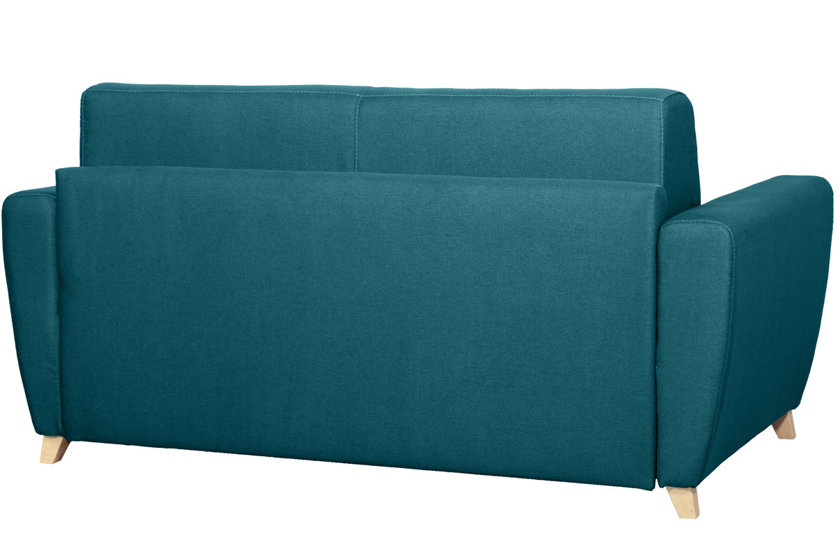 Schlafcouch mit Matratze B120 cm entenblau 2/3-Sitzer GRAHAM