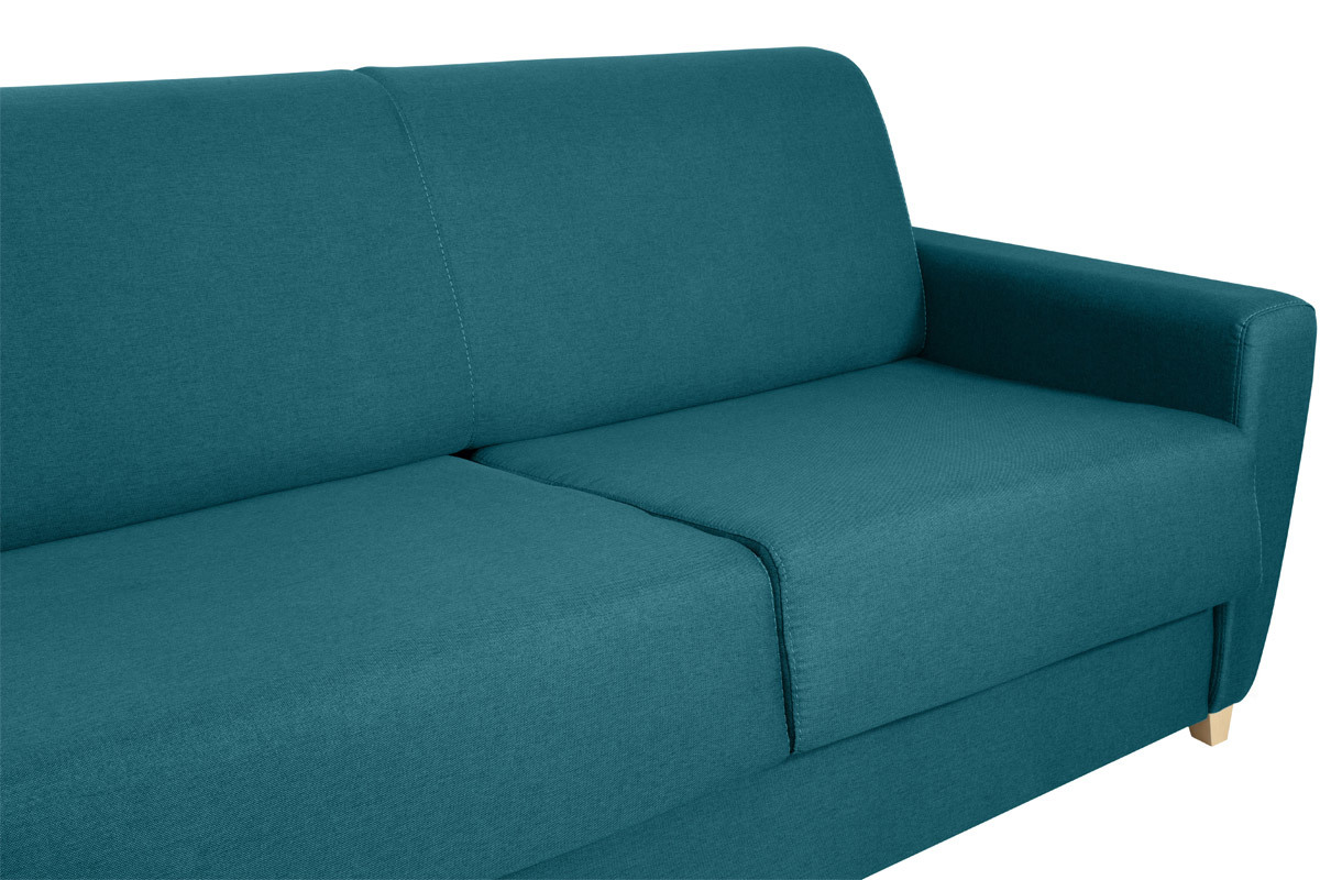 Schlafcouch mit Matratze B120 cm entenblau 2/3-Sitzer GRAHAM