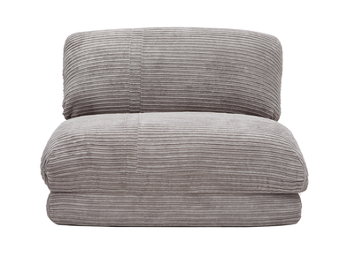 Schlafsessel aus Cord hellgrau SPENCER - Schlafsessel aus Cord hellgrau SPENCER