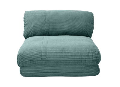 Schlafsessel aus Cord in hellem Grünblau 1-Sitzer SPENCER