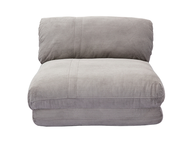 Schlafsessel aus Cord in Hellgrau 1-Sitzer SPENCER