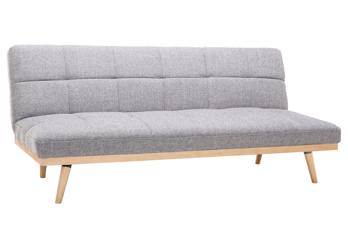 Schlafsofa - 3 Pltze - Grau- SIKKO