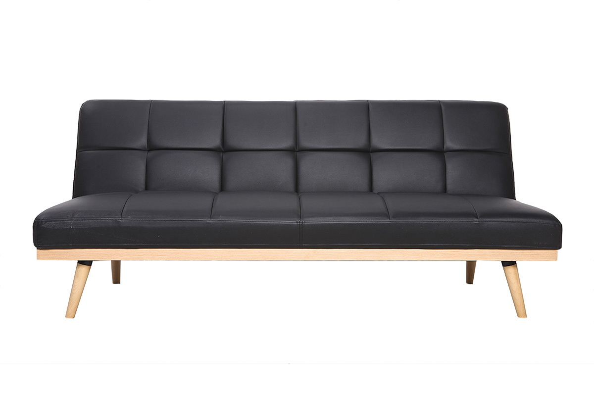 Schlafsofa - 3 Pl�tze - Schwarz - SIKKO