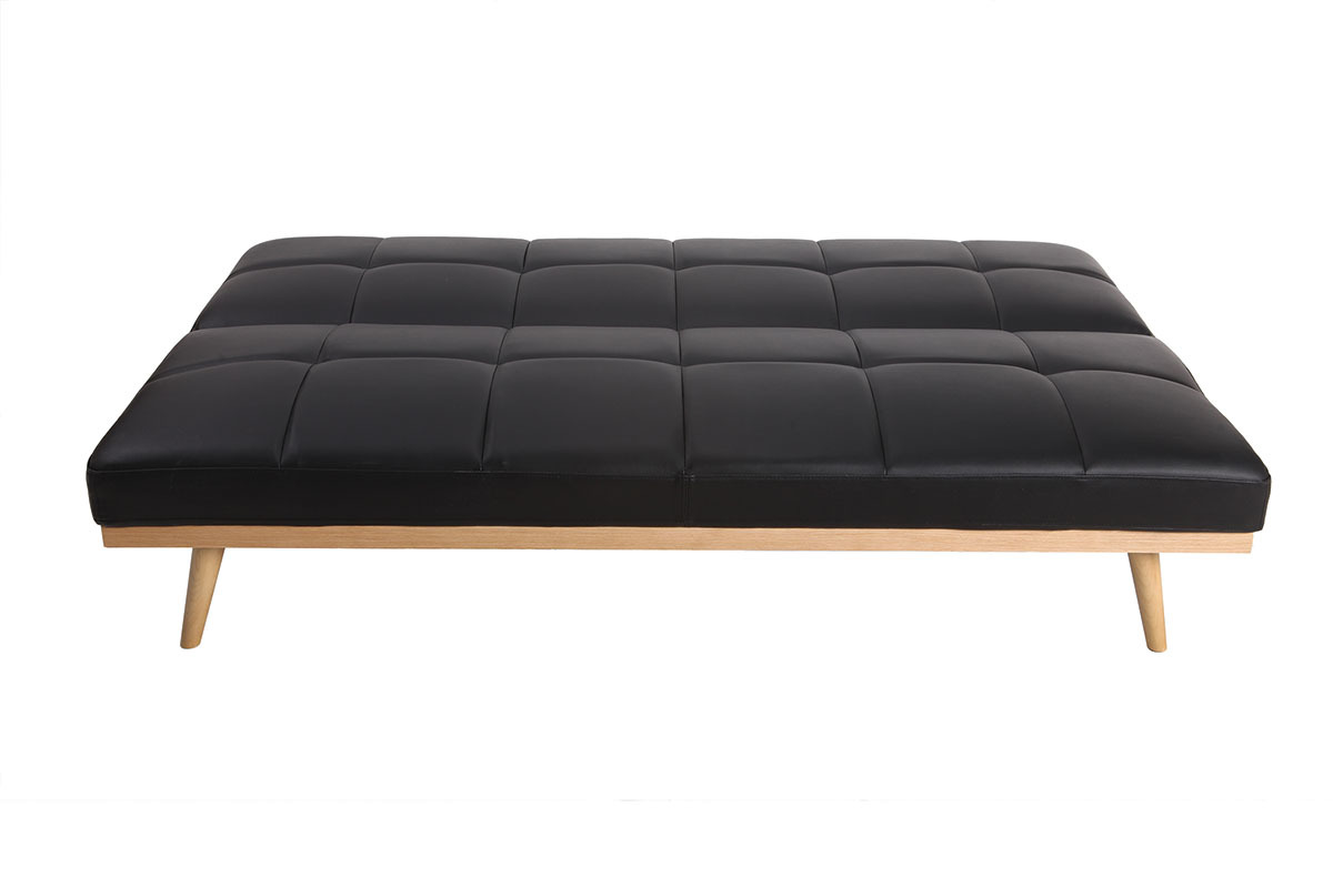 Schlafsofa - 3 Pl�tze - Schwarz - SIKKO