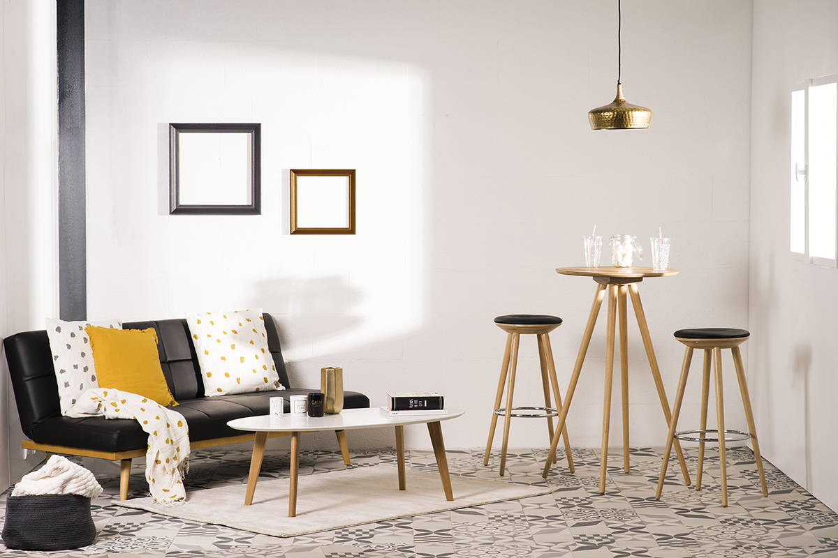 Schlafsofa - 3 Pl�tze - Schwarz - SIKKO