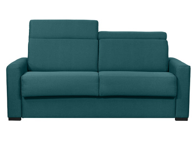 Schlafsofa entenblau mit 18 cm Matratze und verstellbaren Kopfstützen NORO