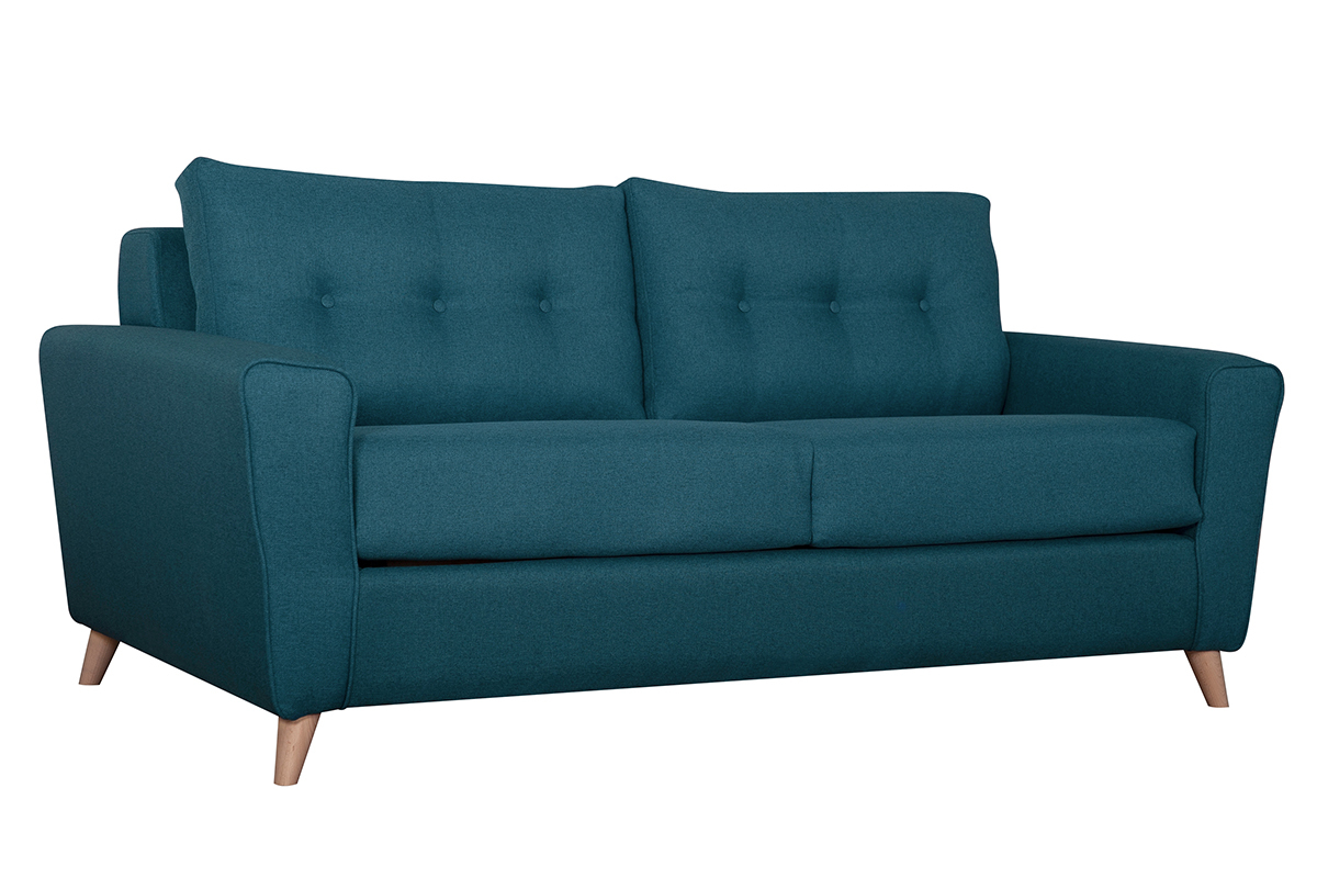 Schlafsofa mit matratze 3-Sitzer grnblau  - BEAUBOURG