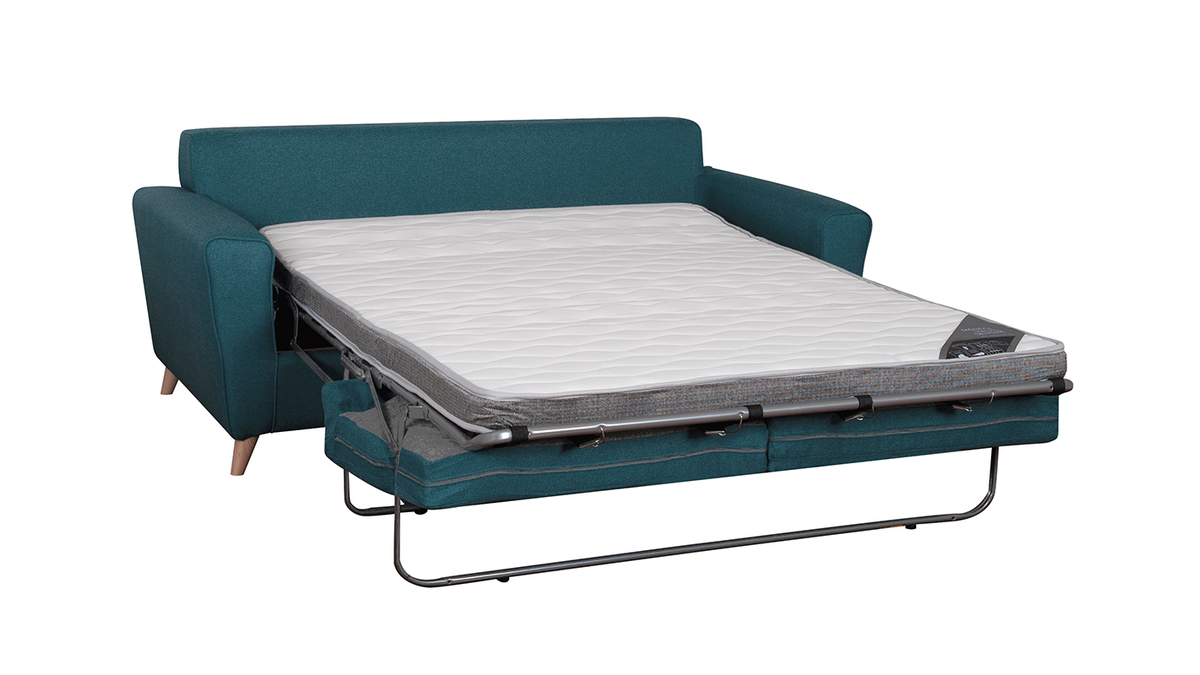 Schlafsofa mit matratze 3-Sitzer grünblau  - BEAUBOURG
