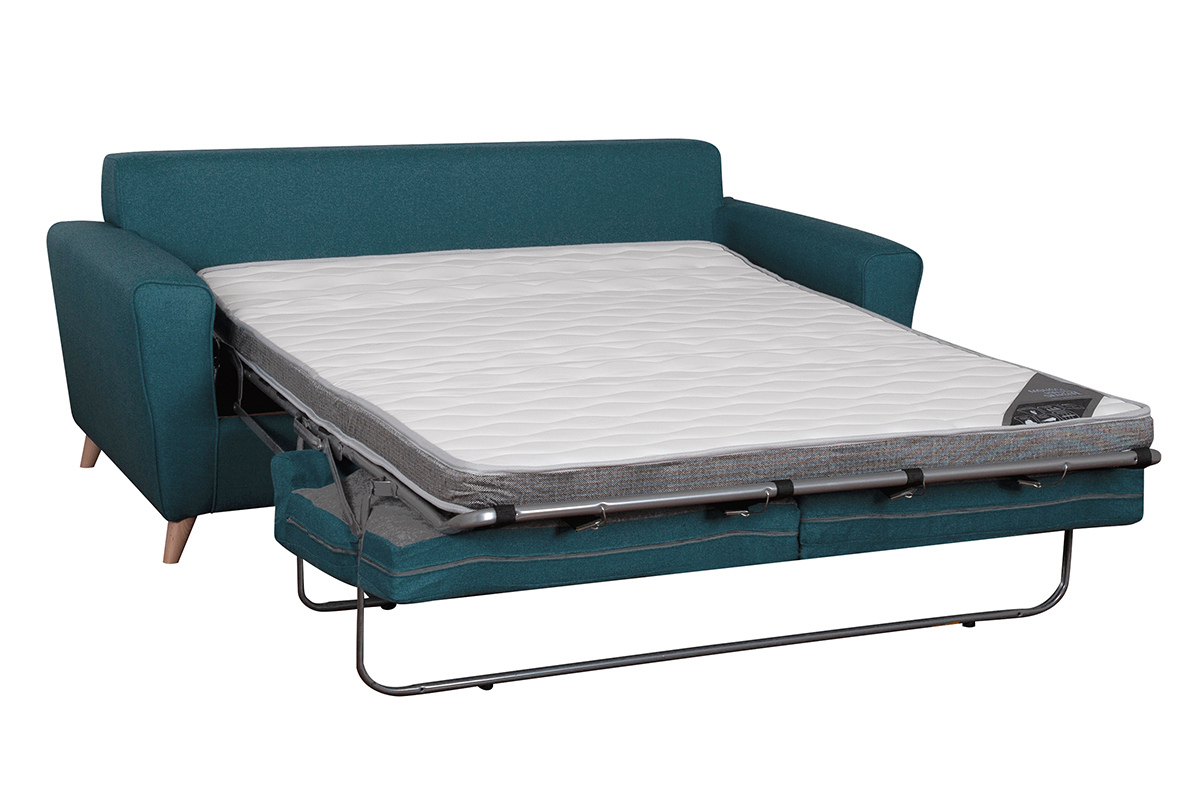 Schlafsofa mit matratze 3-Sitzer grnblau  - BEAUBOURG