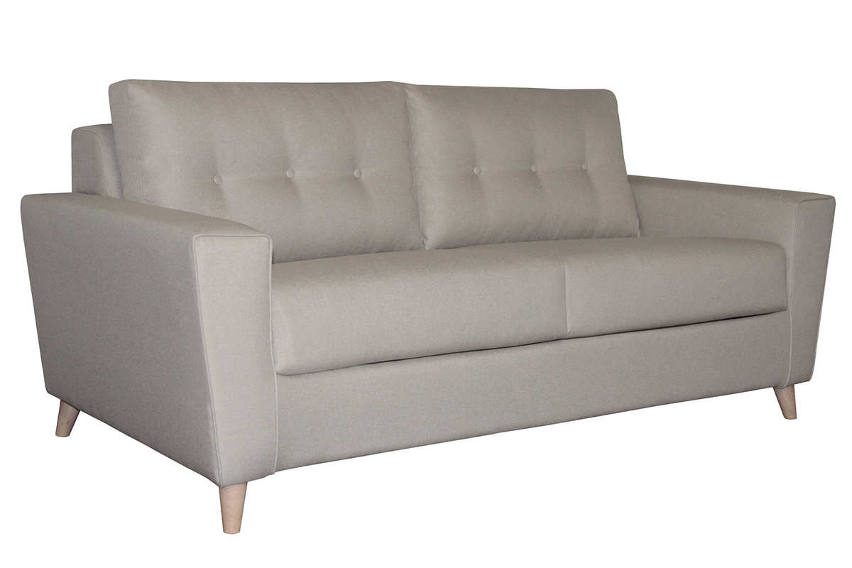 Schlafsofa mit Naturleinenmatratze 3-Sitzer - BEAUBOURG