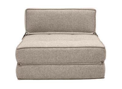 Schlafsofa taupefarbener Stoff 1-Sitzer KATY