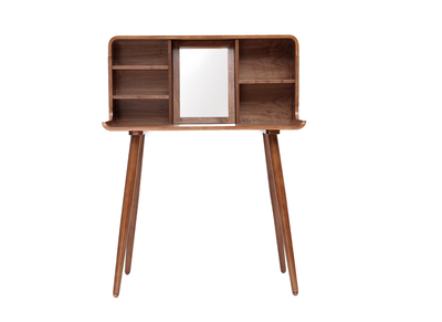 Schminktisch Vintage Holz Nussbaum HALLEN - Schminktisch Vintage Holz Nussbaum HALLEN