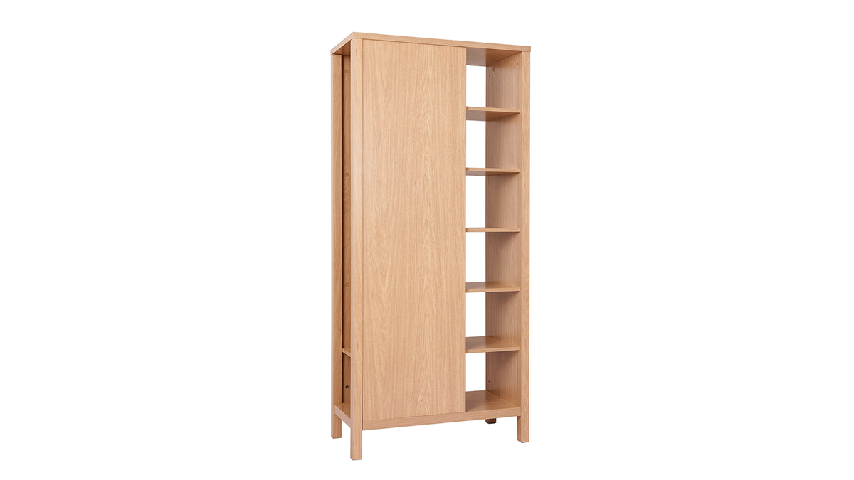 Schrank Flur mit Garderobe und Regalen Eiche GUMBY