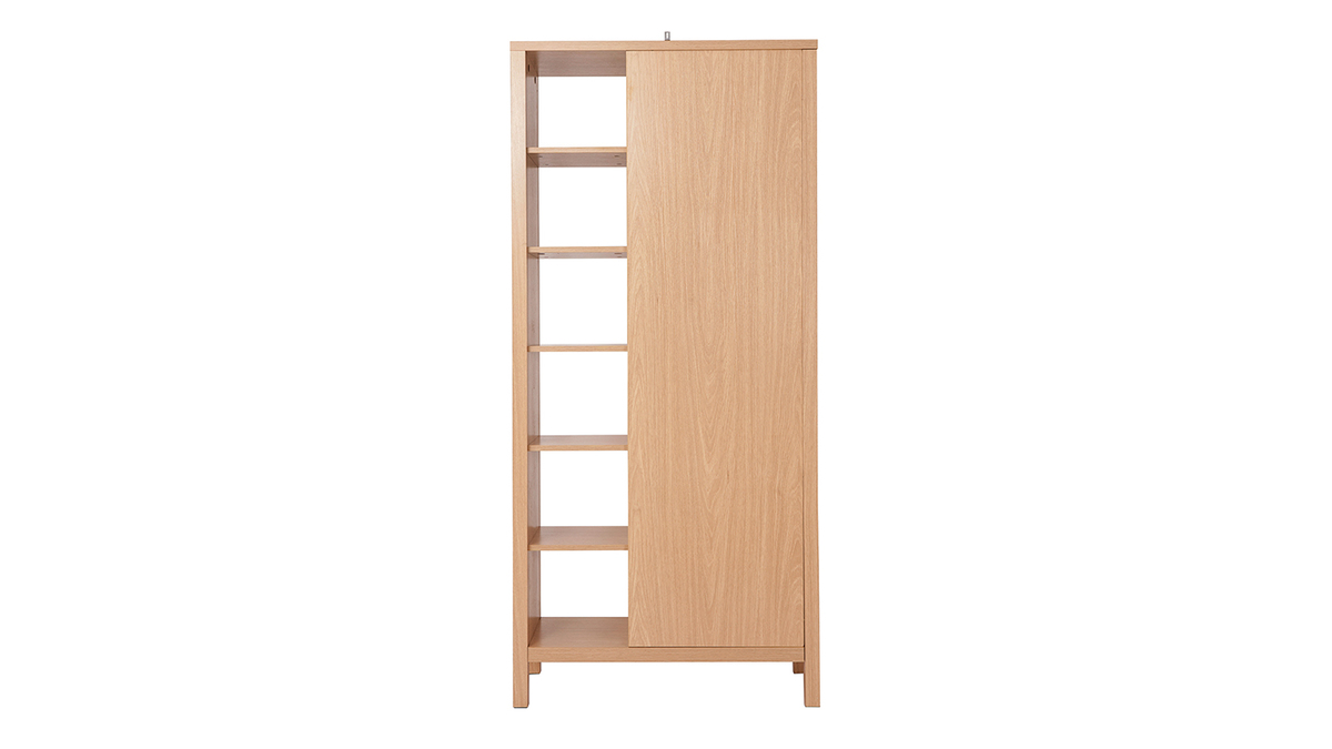 Schrank Flur mit Garderobe und Regalen Eiche GUMBY