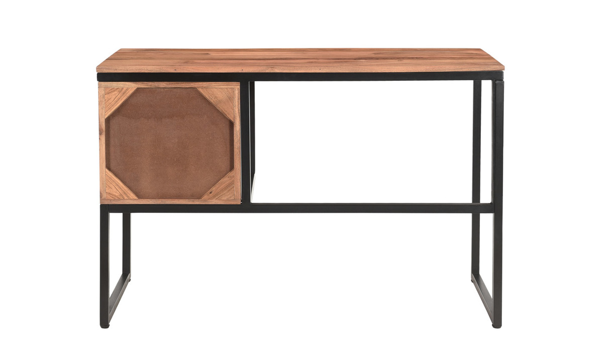 Schreibtisch aus massivem Akazienholz mit Schubladen HOORN