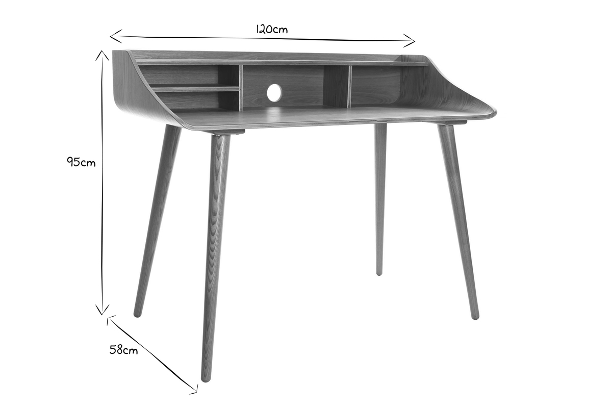 Schreibtisch Holz-Finish Wei NORDECO