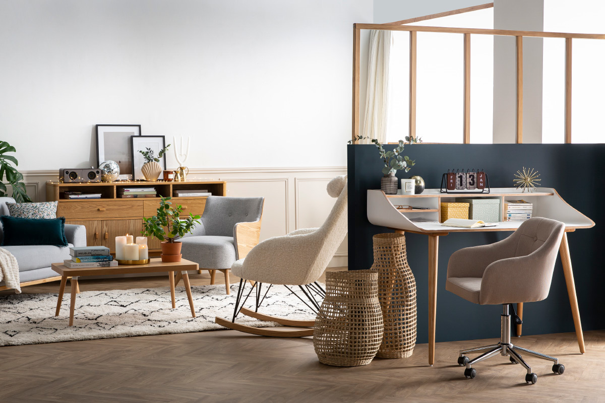 Schreibtisch Holz-Finish Wei NORDECO