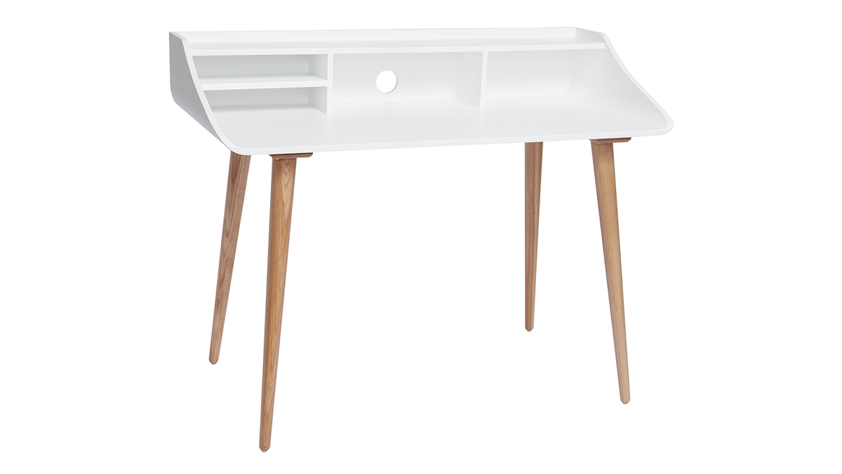 Schreibtisch Holz-Finish Weiß NORDECO