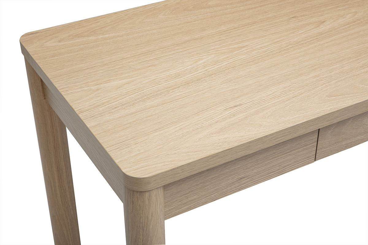 Schreibtisch mit Schublade, helle Holzoptik Eiche L120 cm IZZIE