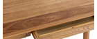 Schreibtisch mit Schubladen aus geölter massiver Eiche L120 cm CASSIA