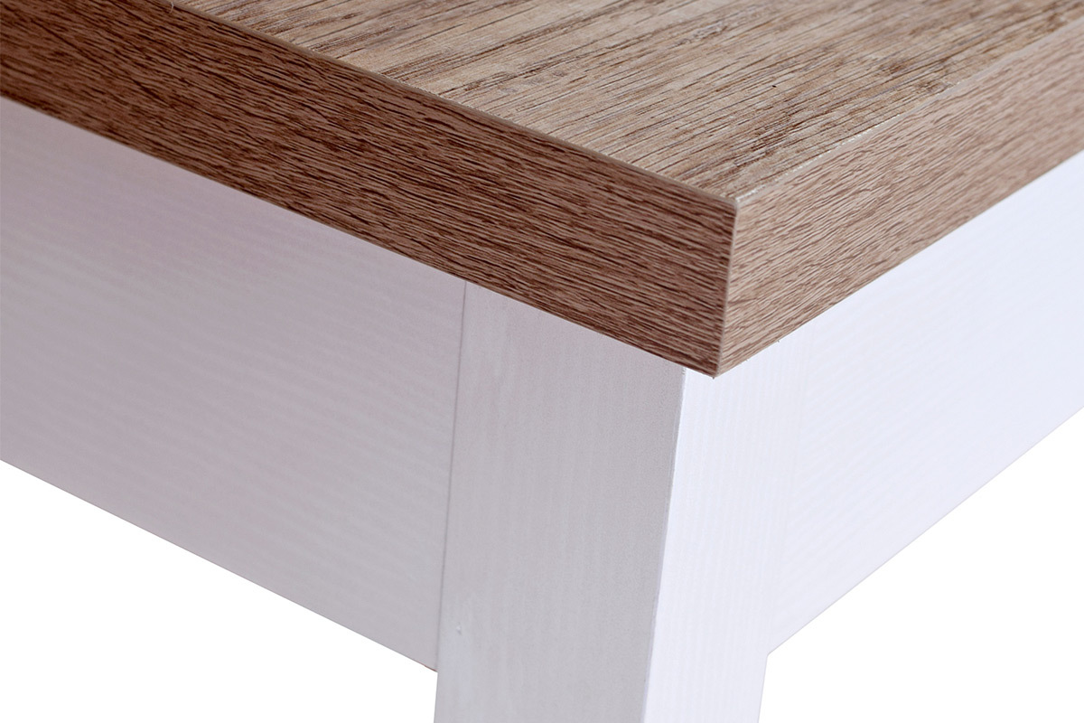 Schreibtisch mit Stauraum Holz und wei PAGNOL