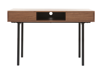 Schreibtisch Nussbaum und Metall Schwarz MANNY