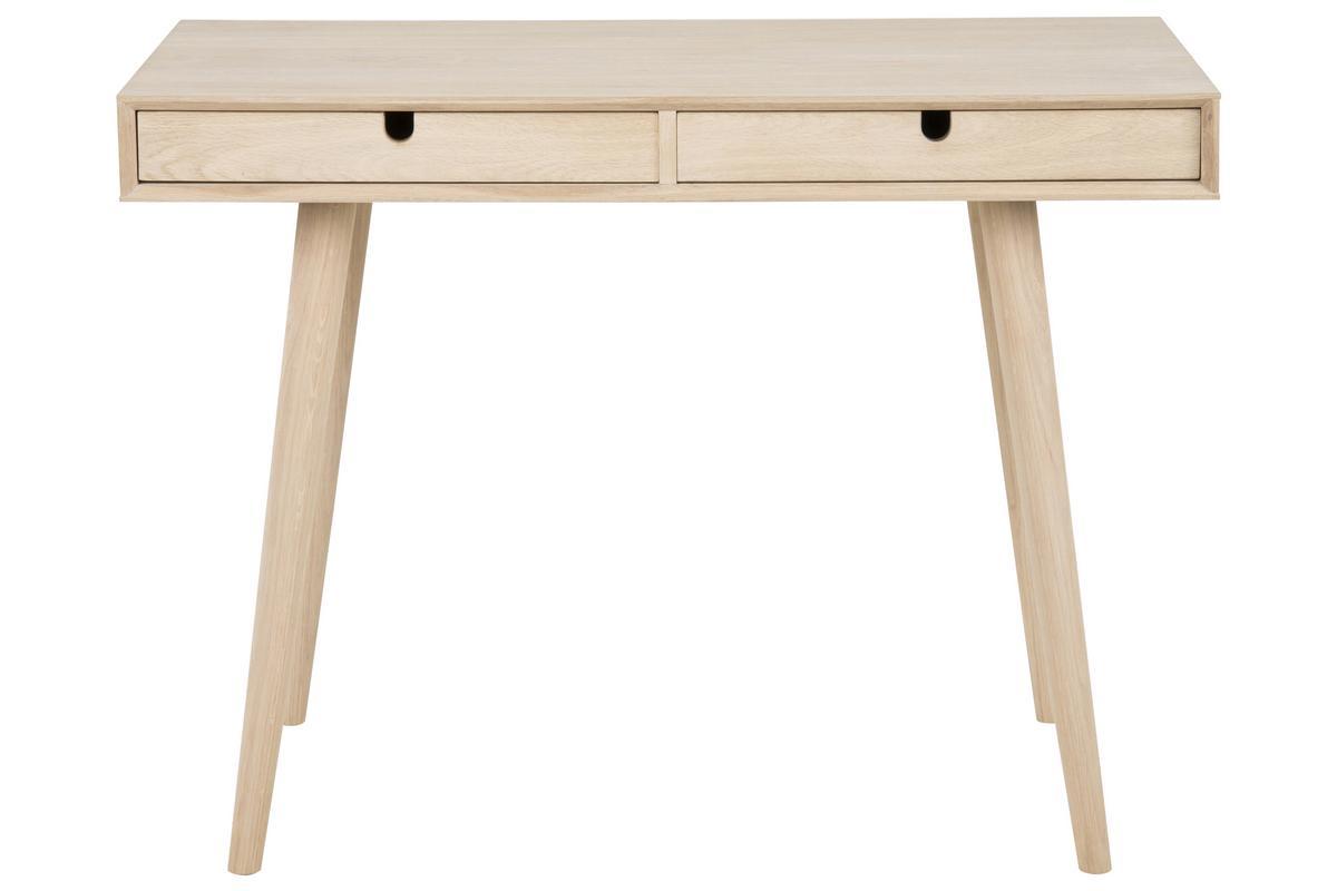 Schreibtisch skandinavisch 2 Schublden Eichen-Finish L100 cm - NOHOLI